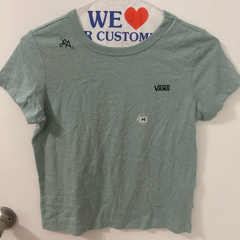 Vans Mint Green Tee with Logo